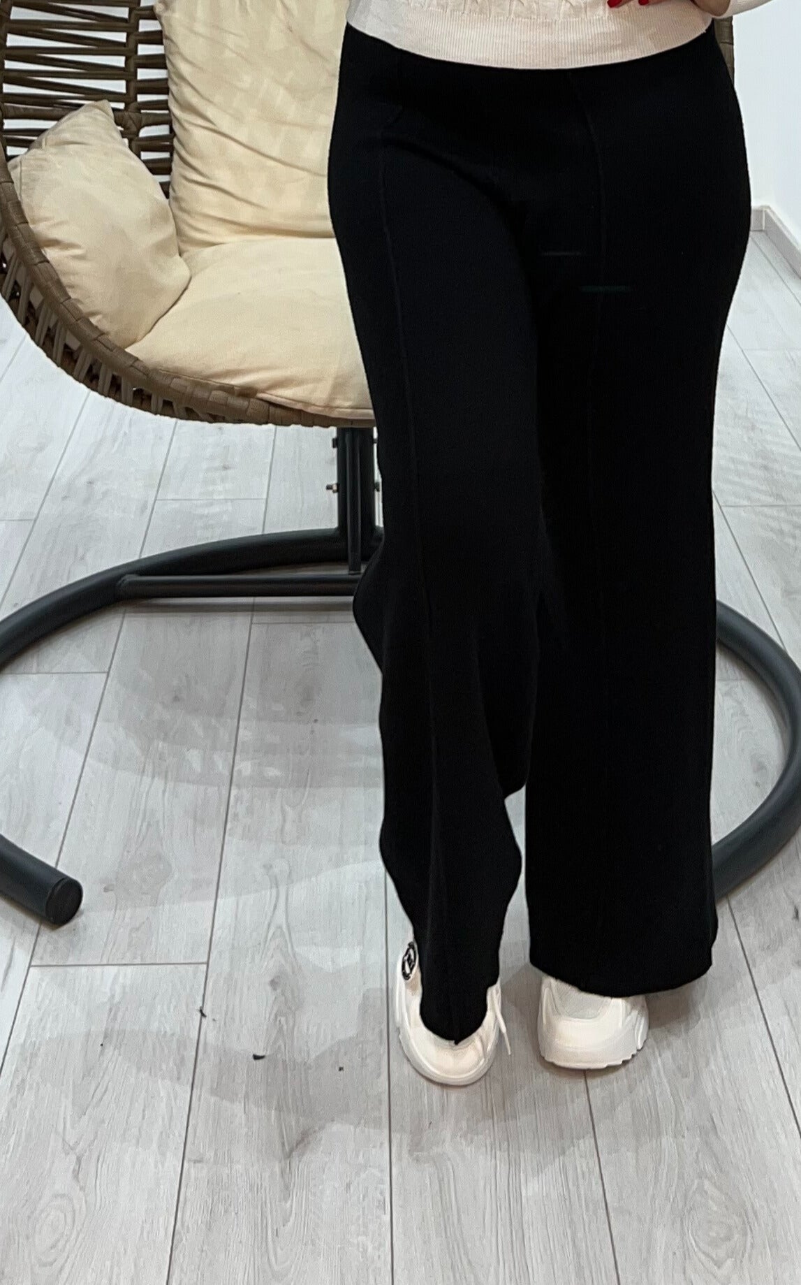 Pantalon en laine noir